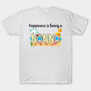 Happiness Is Being A Nonno Summer Beach Happy Mother's T-Shirt